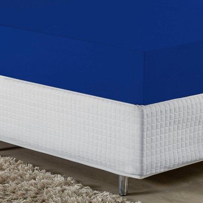 Lençol Com Elástico Queen Nobre 1 Peça 30cm De Altura Malha 100% Algodão - Royal