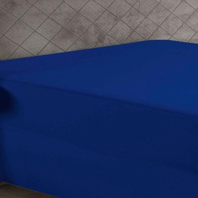 Lençol Com Elástico Casal Nobre 1 Peça Luva De Box 55cm De Altura Malha 100% Algodão - Royal