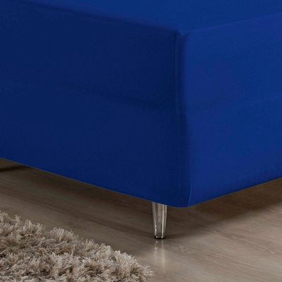 Lençol Com Elástico Casal Nobre 1 Peça Luva De Box 55cm De Altura Malha 100% Algodão - Royal
