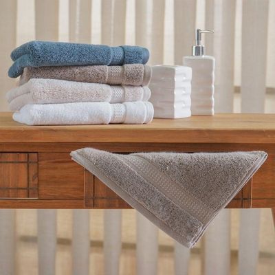 Toalha de Rosto Relative Zero Torção 50x80CM 100% Algodão 500g-m² Bege