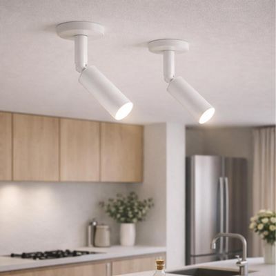Kit 8 Luminárias Direcionáveis em Alumínio Branco 4x15cm G9 Spots Neo Dital Iluminação