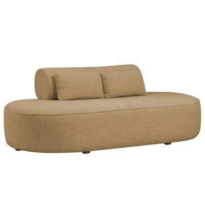 Sofá Orgânico Horizonte 3 Lugares 210cm Bouclé Camel - Nexta Casa