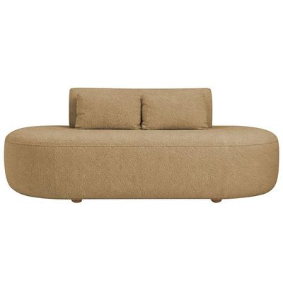 Sofá Orgânico Horizonte 3 Lugares 210cm Bouclé Camel - Nexta Casa