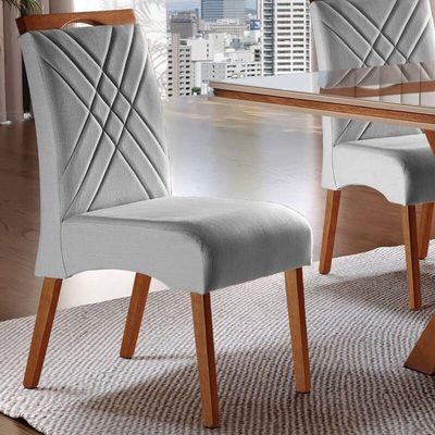 Cadeiras Com Encosto Detalhado - Alfa - Requinte Salas