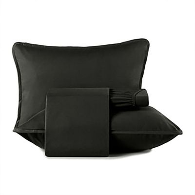 Jogo De Cama King Altenburg 4 Peças Malha Fio Penteado Preto Primitivo