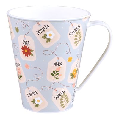 Caneca 360ml Decorada Plasútil Sortida