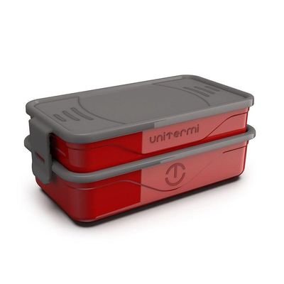 Organizador Marmita Fit Califórnia Unitermi 1,3 Litros - Vermelha