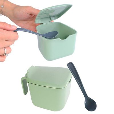 Kit Garrafa Termica Café Prático Com Açucareiro Com Colher E Suporte Para Filtro - Verde