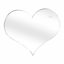 Traceease Ornamento Acrílico Transparente em Forma de Coração 3,8 cm com Furo para Chaveiros e Projetos DIY, Pacote com 25, 3 mm - GH