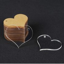 Traceease Ornamento Acrílico Transparente em Forma de Coração 3,8 cm com Furo para Chaveiros e Projetos DIY, Pacote com 25, 3 mm - GH