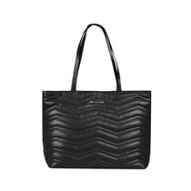 Bolsa Tote Feminina Grande ZigZag Couro Matelasse Grande Preta