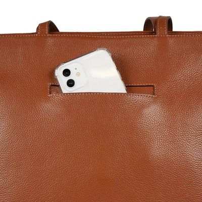 Bolsa Tote Feminina Grande ZigZag Couro Matelasse Grande Caramelo G / Caramelo