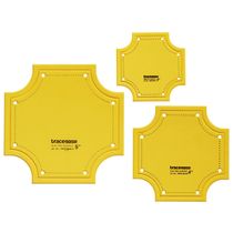 Moldes/Estênceis de Placa Traceease para Quilting e Patchwork, Conjunto de 3 (7,6/10,2/12,7 cm) para Costura DIY - S4Sassy