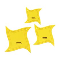 Conjunto com 3 Estênceis e Moldes para Acolchoamento, Patchwork e Costura DIY (7,6 cm, 10,2 cm e 12,7 cm) -MG - Traceease