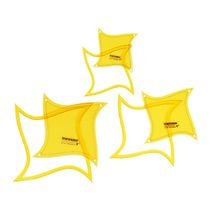 Conjunto com 3 Estênceis e Moldes para Acolchoamento, Patchwork e Costura DIY (7,6 cm, 10,2 cm e 12,7 cm) -MG - Traceease
