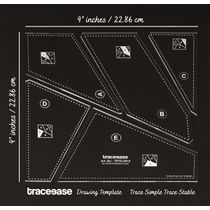 5 Peças Molde Multi Formas 23 cm x 23 cm para Patchwork/Aplique, Espessura 0,3 cm - Traceease