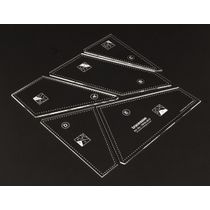 5 Peças Molde Multi Formas 23 cm x 23 cm para Patchwork/Aplique, Espessura 0,3 cm - Traceease