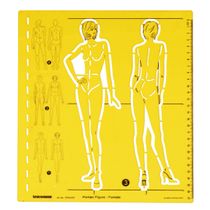 Conjunto Traceease de Moldes para Figura de Moda — Estênceis Femininos (Frontal e Posterior) para Esboços de Roupas e Proporções - S4Sassy