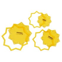Conjunto de 3 Estênceis de Molde Estrela de 9 Pontas para Matelassê (8/10/13 cm) DIY Costura Patchwork 0M - Traceease