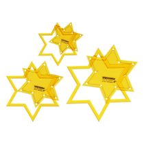 Moldes Estênceis Estrela de 6 Pontas, Conjunto com 3 Tamanhos (7,6/10,2/12,7 cm) para Costura DIY e Patchwork - Traceease