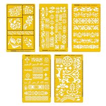 Traceease 5 Peças Moldes de Desenho Florais Multi-Padrão para Scrapbooking, Design, Artesanato DIY e Materiais de Arte - IBA Crafts