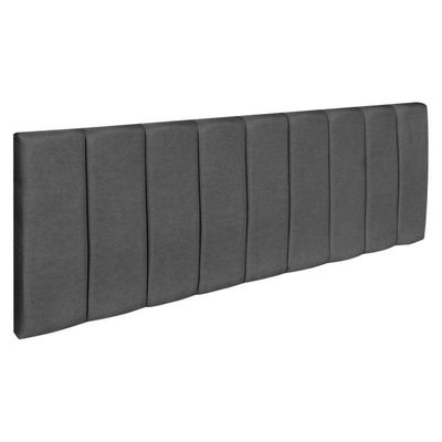 Kit Cabeceira Painel E Calçadeira Recamier Baú Queen 1,60m Holanda Suede Grafite - Pallazio