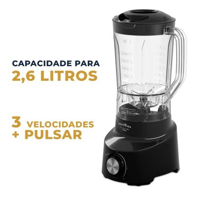 Liquidificador Britânia Diamante 1100W Preto Preto / 220