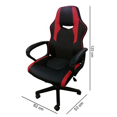 Cadeira Gamer Escritório Ergonômica Giratoria Overx Pro Opt Vermelho