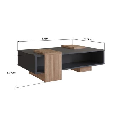 Mesa De Centro Com Nicho Preto Montana