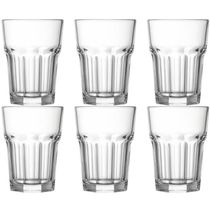 Jogo 6 Copos de Vidro 360ml Incolor para Água Limonada Drinks Vitaminas Disul