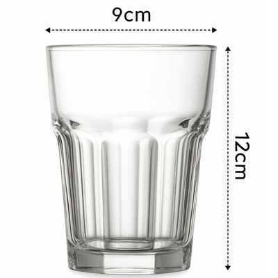 Jogo 6 Copos de Vidro 360ml Incolor para Água Limonada Drinks Vitaminas Disul