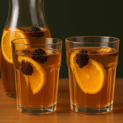 Jogo 6 Copos de Vidro 360ml Incolor para Água Limonada Drinks Vitaminas Disul