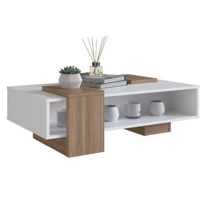 Mesa De Centro Com Nicho Branco Montana