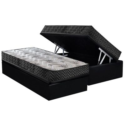 Cama Box Baú CRC Solt +Colchão D45 Pasquale Wave Paropas 88