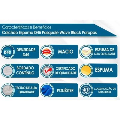 Cama Box Baú CRC Solt +Colchão D45 Pasquale Wave Paropas 88