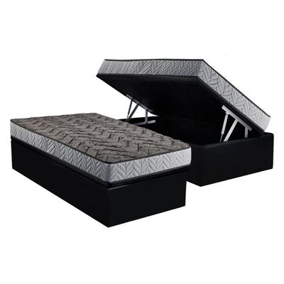 Cama Box Baú CRC Solt +Colchão Ortopédico Royalle Paropas 88