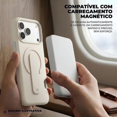 Capa para iPhone 17 Pro - Card Ring - Off White - Gshield
