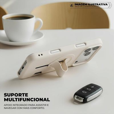 Capa para iPhone 17 Pro - Card Ring - Off White - Gshield