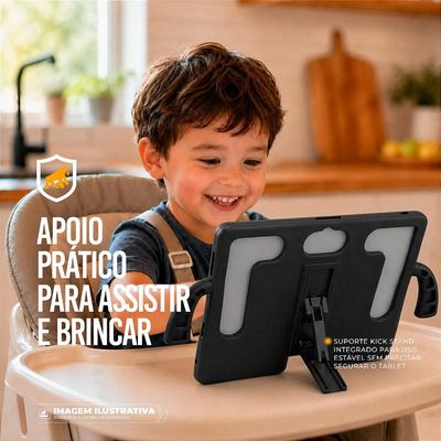 CAPA SILICON IMPACT UNIVERSAL PARA TABLET 9 A 12 POLEGADAS - PRETA