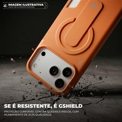 Capa para iPhone 17 Pro - Card Ring - Laranja - Gshield