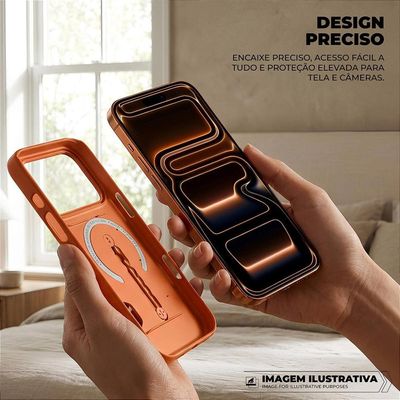 Capa para iPhone 17 Pro - Card Ring - Laranja - Gshield