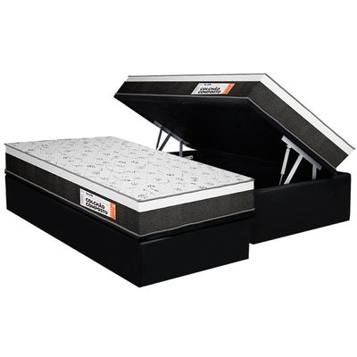 Cama Box Baú CRC Solt +Colchão Ortopédico Falcon Plumatex -