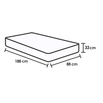 Cama Baú c/Aux CRC Solteiro +Colchão Molas Scotland Herval -