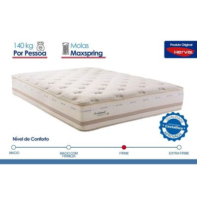 Cama Baú c/Aux CRC Solteiro +Colchão Molas Scotland Herval -