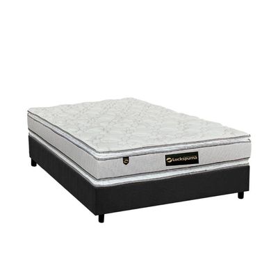 Cama Box CRC Casal +Colchão Molas Faction Luckspuma 138x188