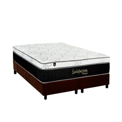 Cama Box CRC King +Colchão Molas Faction Luckspuma 193x203