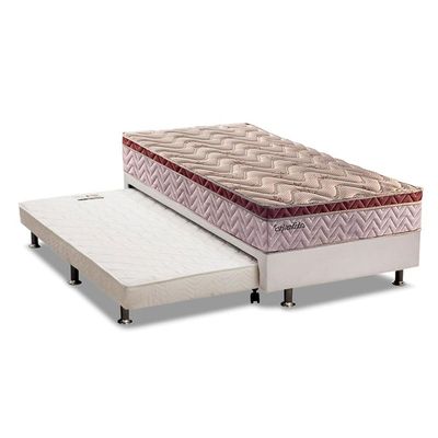 Cama Box c/Aux CRC Solt +Colchão Molas Esplêndido Paropas 88