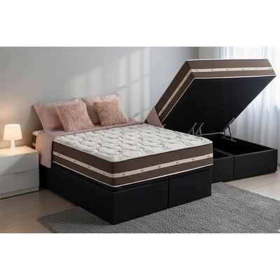 Cama Box Baú CRC Solteiro +Colchão Molas Bonnel Classic Anjos 88