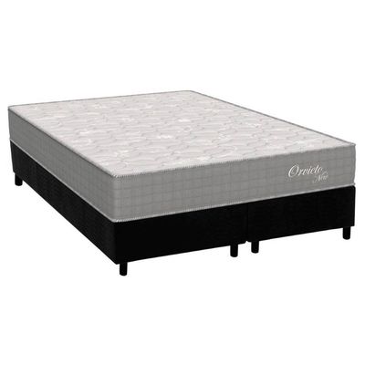 Cama Box CRC King +Colchão Molas Orvieto Orthoflex 193x203
