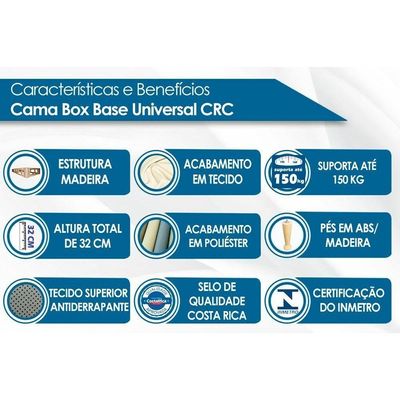 Cama Box Baú CRC Solteiro +Colchão Anatômico Ortopédico Star Anjos 88